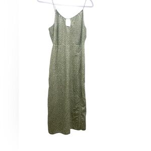 Abercrombie & Fitch Green Slip Dress Spaghetti Strap Sleeveless